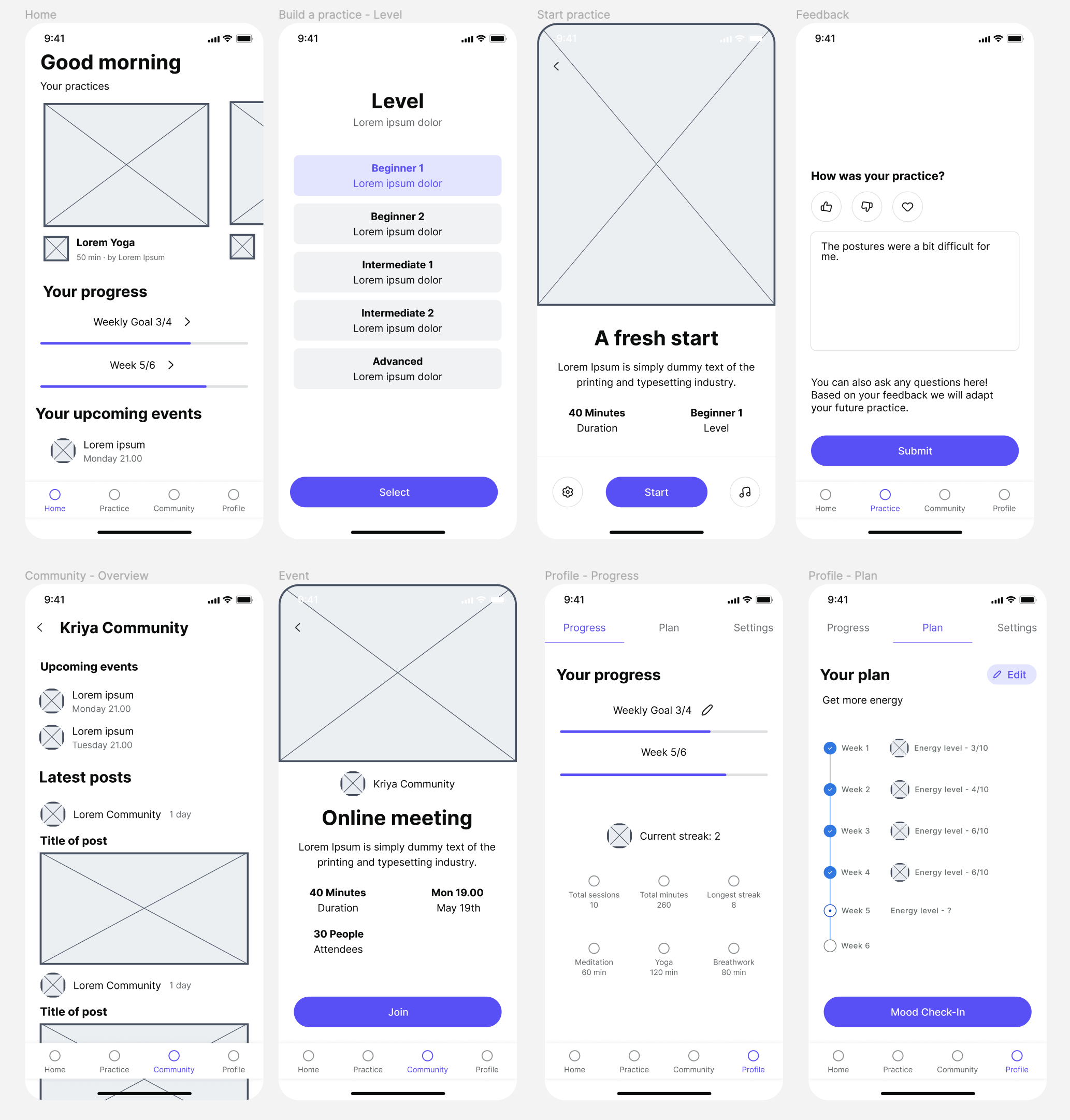 Wireframes